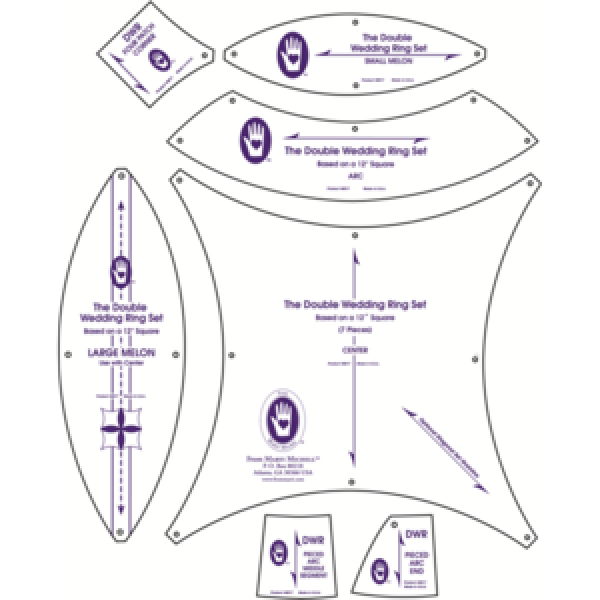 Double Wedding Ring Template Set by Marti Michell